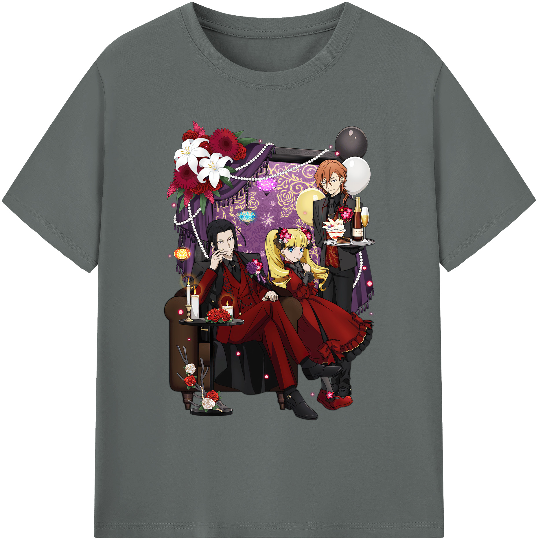 （画像用） 文豪ストレイドッグス Bungo Stray Dogs 綿100％ メンズ半袖Tシャツ｜肌触りやわらか＆通気性
